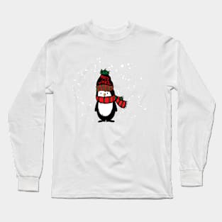 Penguin in the Snow Long Sleeve T-Shirt